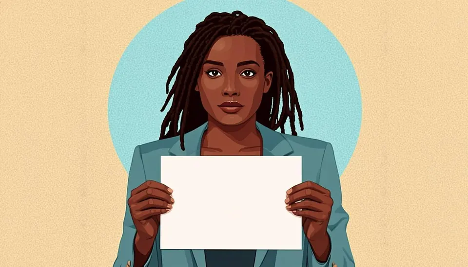 Illustration of a professional holding a blank consent document